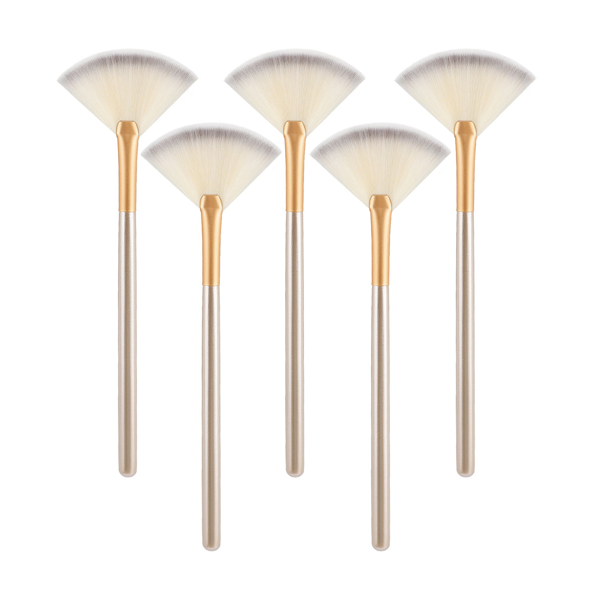 New Practical Facial Brushes Fan Makeup Brushes Set, Soft Portable Mask, Cosmetic Tools for Ladies and Girls