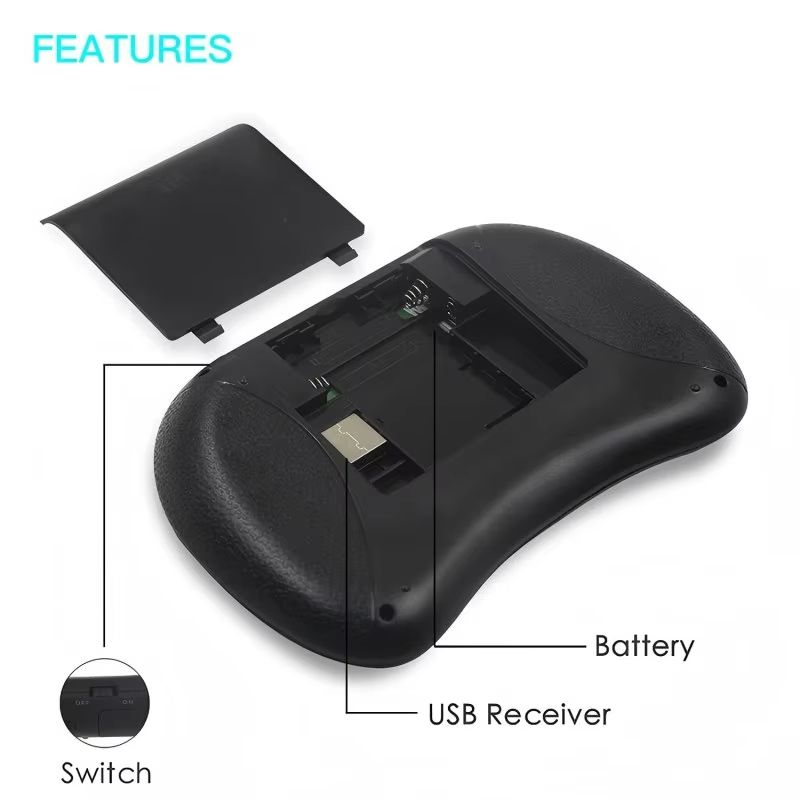 I8 Mini Wireless Keyboard With Air Mouse  Touchpad Remote For Android TV  PC 5