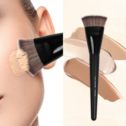 MAANGE Flat Head Foundation Brush Single Flat Round Tube with Box, Skin-Friendly Makeup Brush for Powder, Blush