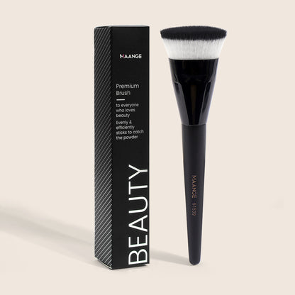 MAANGE Flat Head Foundation Brush Single Flat Round Tube with Box, Skin-Friendly Makeup Brush for Powder, Blush