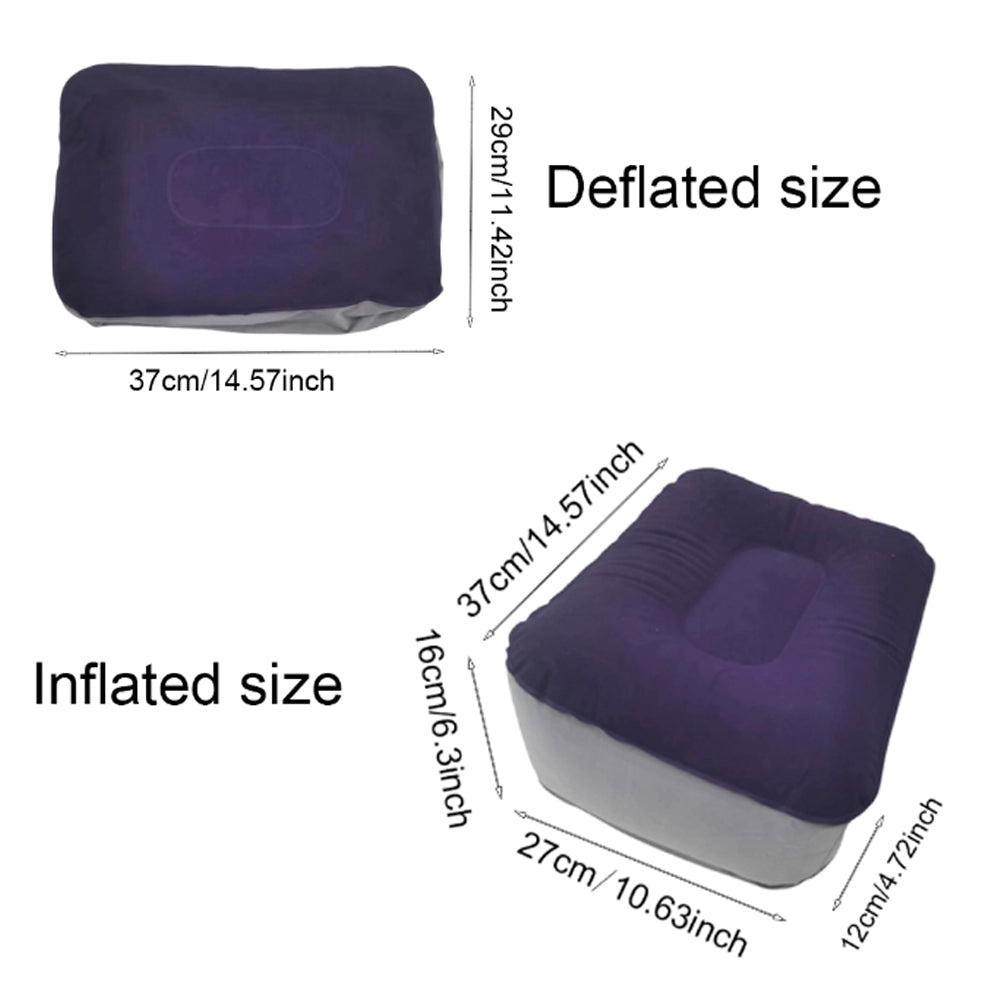 Inflatable Footrest Pillow PVC Foot Rest Air Pillow Cushion For Travel Office Home Under Desk Relax 2