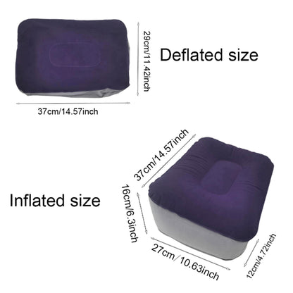 Inflatable Footrest Pillow PVC Foot Rest Air Pillow Cushion For Travel Office Home Under Desk Relax 2