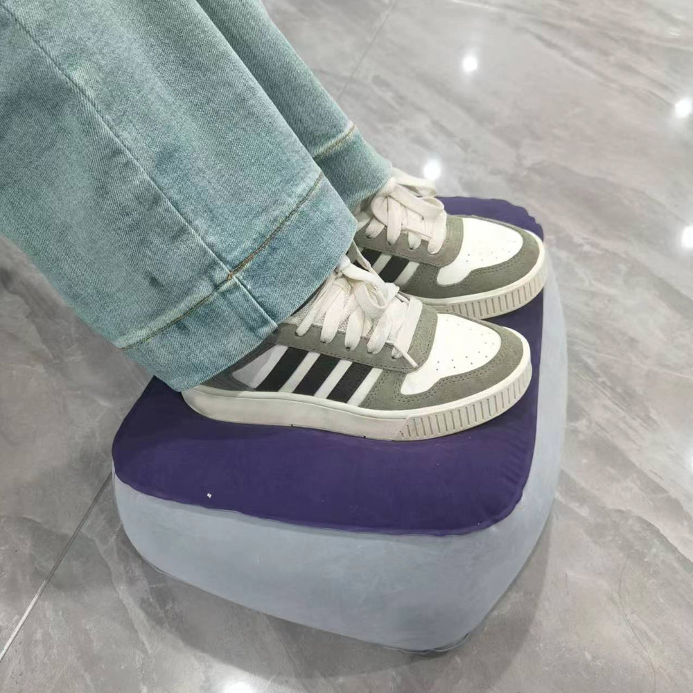 Inflatable Footrest Pillow PVC Foot Rest, Air Pillow Cushion for Travel, Office, Home, Under Desk, Relaxing Feet Tools