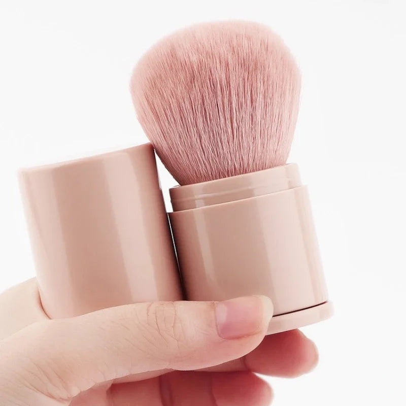 Quality Portable Mini Retractable Blush Brush for Loose Powder & Foundation, Professional Multi Functional Makeup