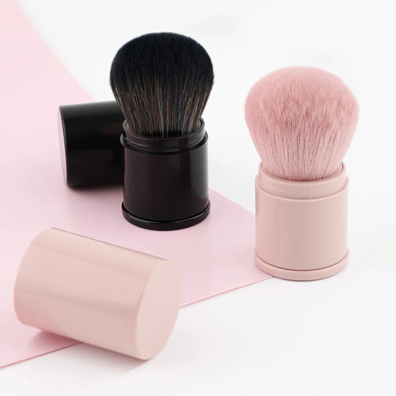 Quality Portable Mini Retractable Blush Brush for Loose Powder & Foundation, Professional Multi Functional Makeup
