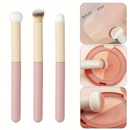 Professional Soft Mushroom Sponge Head Makeup Brushes, Concealer Brush Lipstick Lip Powder Puff & Foundation