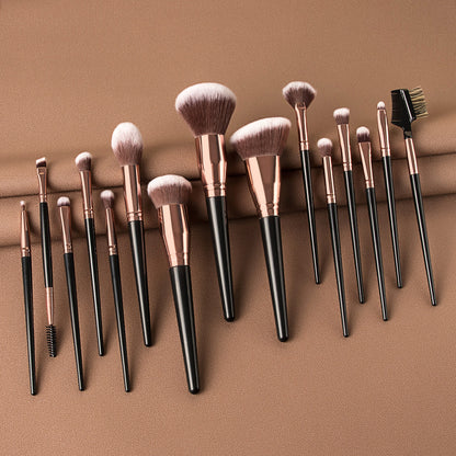Black Makeup Brush Sets Professional Natural Fiber Hair Brush Foundation Kakubi Contour Eyeshadow Blending Beauty Tool