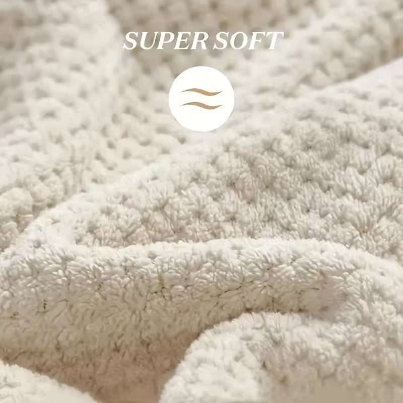 Large Hair Drying Towel Solid Color Water Absorbent Microfiber Wrap With Elastic Strap Soft Quick D 1