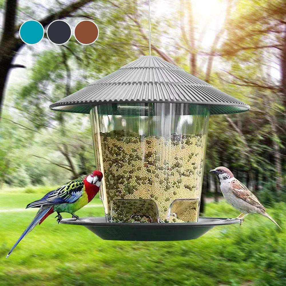 Automatic Multi-Hole Outdoor Bird Feeder Nut Dispenser