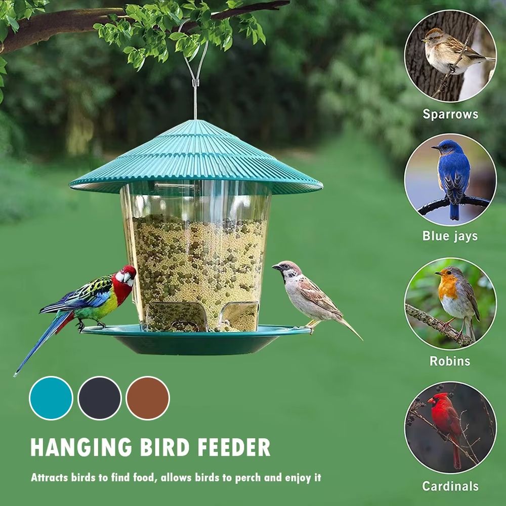 Automatic MultiHole Outdoor Bird Feeder Nut Dispenser 1