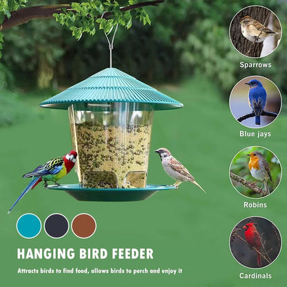 Automatic MultiHole Outdoor Bird Feeder Nut Dispenser 1