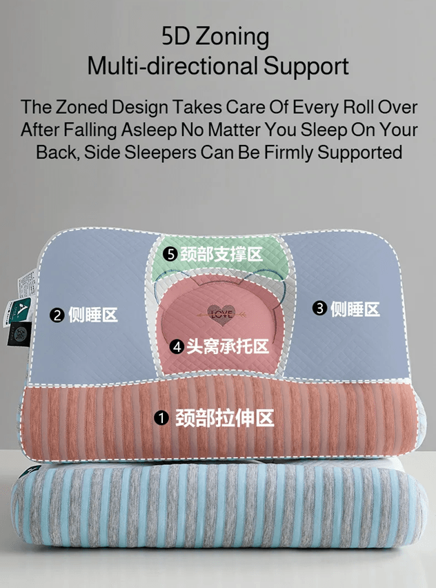 Feather Velvet High Elastic Neck Pillow For Adults With Full Head Support 1