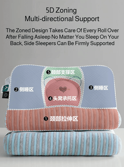 Feather Velvet High Elastic Neck Pillow For Adults With Full Head Support 1