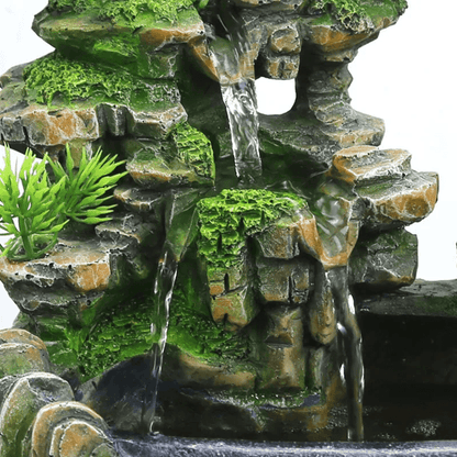 Feng Shui Desktop Water Fountain With LED Lights For Home And Office 1