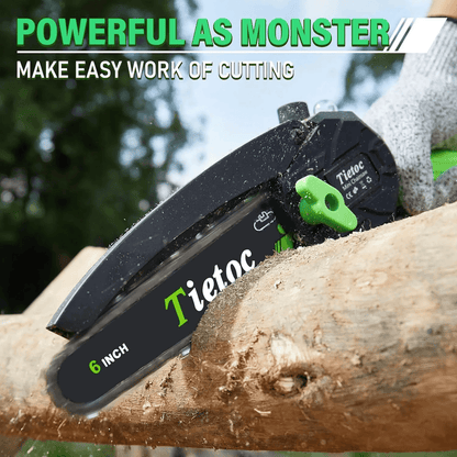 6 Inch Mini Cordless Chainsaw Battery Powered Handheld Electric Saw for Wood and Tree Trimming