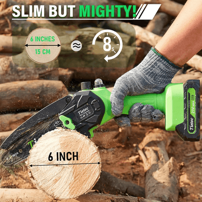 6 Inch Mini Cordless Chainsaw Battery Powered Handheld Electric Saw For Wood And Tree Trimming 1