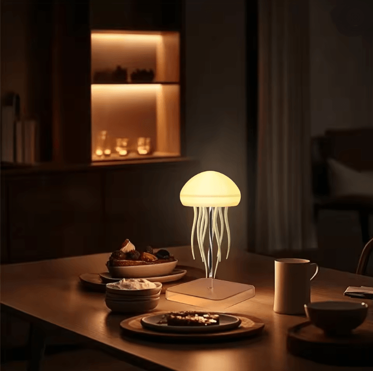 Cute Jellyfish LED Night Light with Voice Control and Color Changing Table Lamp