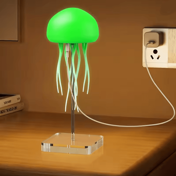 Cute Jellyfish LED Night Light With Voice Control And Color Changing Table Lamp 2
