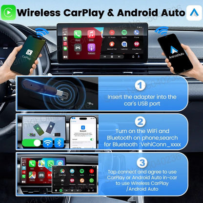 CarlinKit Mini Ultra Wireless CarPlay Adapter With Android Auto USB Plug And Play 4