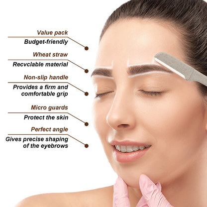 Eco-Friendly Wheat Straw Eyebrow Trimmer, Stainless Steel Eyebrow Razor, Environmentally Biodegradable Eye Brow Shaving