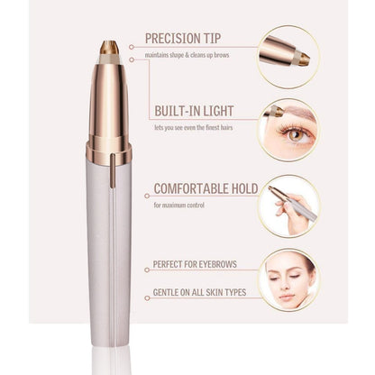 USB Rechargeable Electric Eyebrow Trimmer, Security Hair Removal Eye Brow Epilator Shaver & Painless Facial Razor