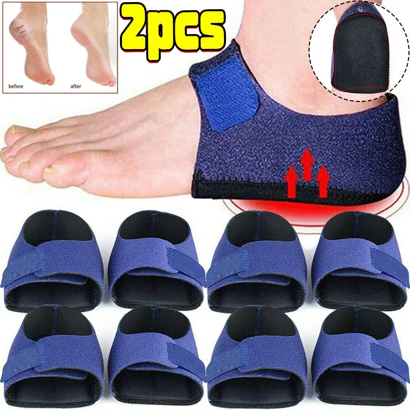 Plantar Fasciitis Silicone Heel Protector, U-Cup Shock Absorption Sleeve for Spur Relief, Pain-Free Walking Half-Yard