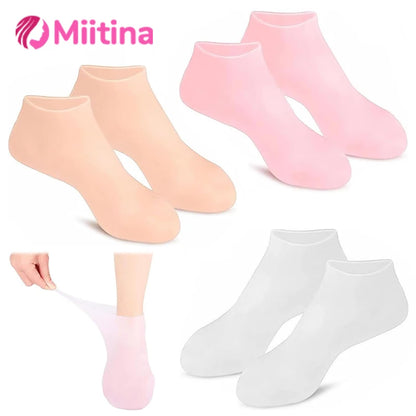 2 Pairs Moisturizing Glove Socks for Foot Care, Nourishing Skin, Anti Heel Dryness, Full Foot Moisturizing Socks