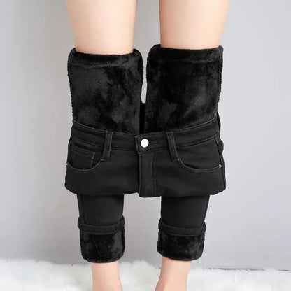 Womens Thermal Fleece Lined Skinny Jeans 7