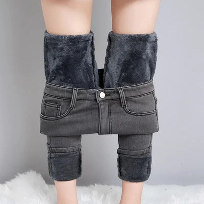 Womens Thermal Fleece Lined Skinny Jeans 13