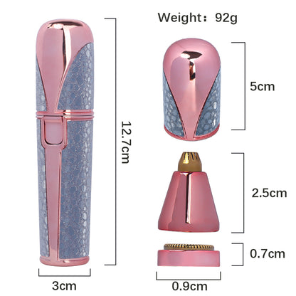 Painless Rechargeable Facial Hair Removal & Eyebrow Shaver, Face, Lips, Body Razor with Built-in LED Light USB