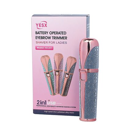 Painless Rechargeable Facial Hair Removal & Eyebrow Shaver, Face, Lips, Body Razor with Built-in LED Light USB