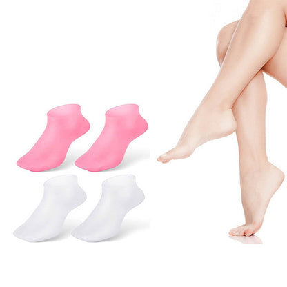 1 Pair Silicone Anti Crack Foot Mask Prevents Dryness, Foot Spa Mask Pedicure Socks Moisturizing Gloves for Feet Care