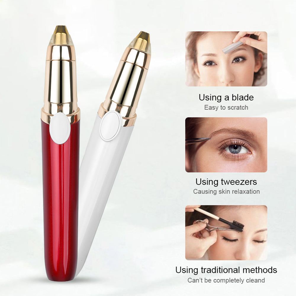 USB Rechargeable Electric Eyebrow Trimmer Women Eye Brow Epilator Lipstick Shaper Shaver Painless Razor Facial Hair