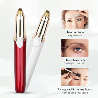 USB Rechargeable Electric Eyebrow Trimmer Women Eye Brow Epilator Lipstick Shaper Shaver Painless Razor Facial Hair