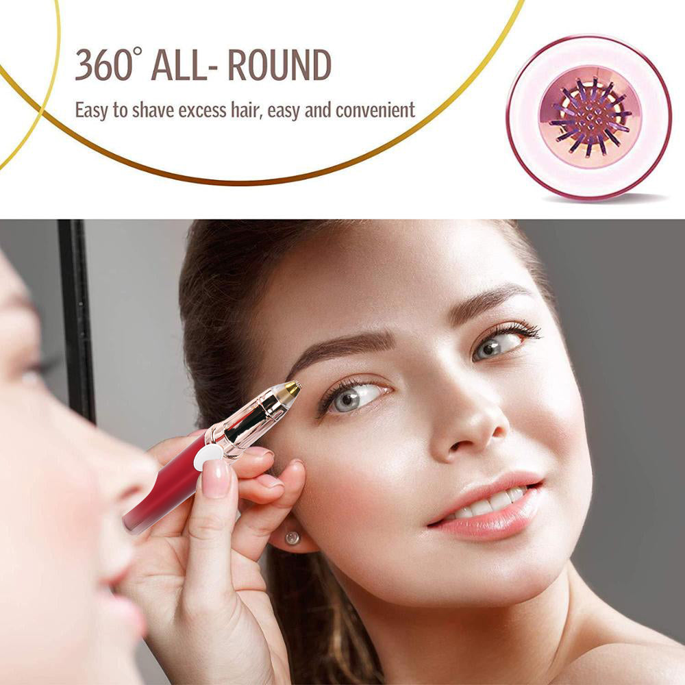 USB Rechargeable Electric Eyebrow Trimmer Women Eye Brow Epilator Lipstick Shaper Shaver Painless Razor Facial Hair