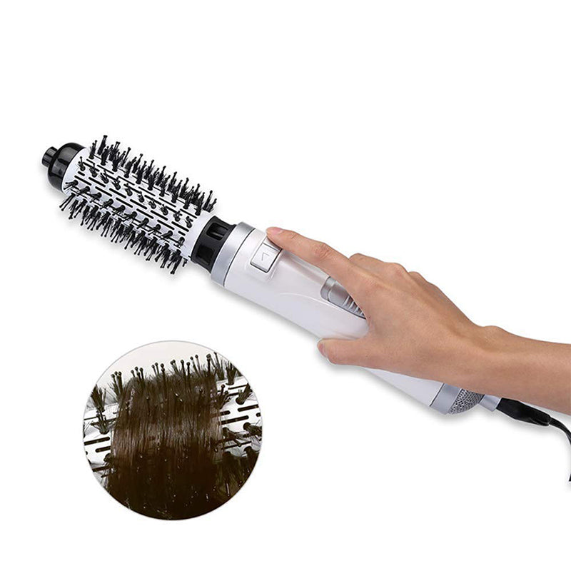 Hot Air Comb 2 In 1 Hair Dryer Brush Rotating Negative Ion Hair Blower Brush Ceramic Hair Curler Electric Hot Air Brush