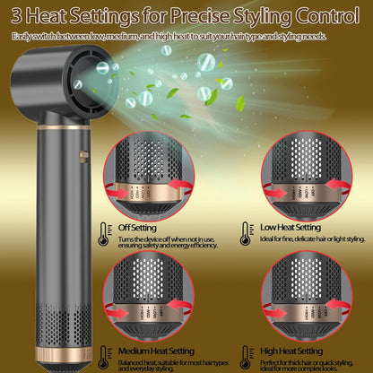 5 In 1 Hair Dryer Brush  Hot Air Curling Brush Negative Ion Air Styler For All Hair Types Perfect F 4