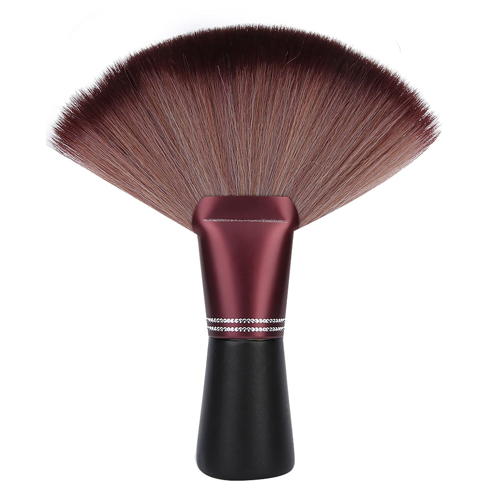 Fan Shape Soft Hairdressing Hair Cutting Broken Hair Sweep Brush, Ergonomic Neck Sweep Tool for Salon & Barber