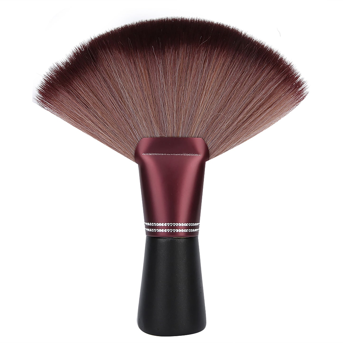 Fan Shape Soft Hairdressing Hair Cutting Broken Hair Sweep Brush, Ergonomic Neck Sweep Tool for Salon & Barber