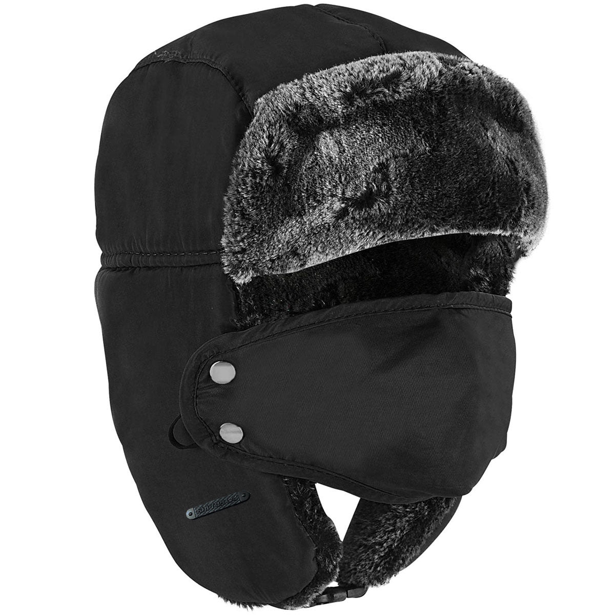 Winter Pilot Hat Ushanka Mens Trapper Hat with Windproof Mask, Russian Trooper Ski Hat for Outdoor Hunting