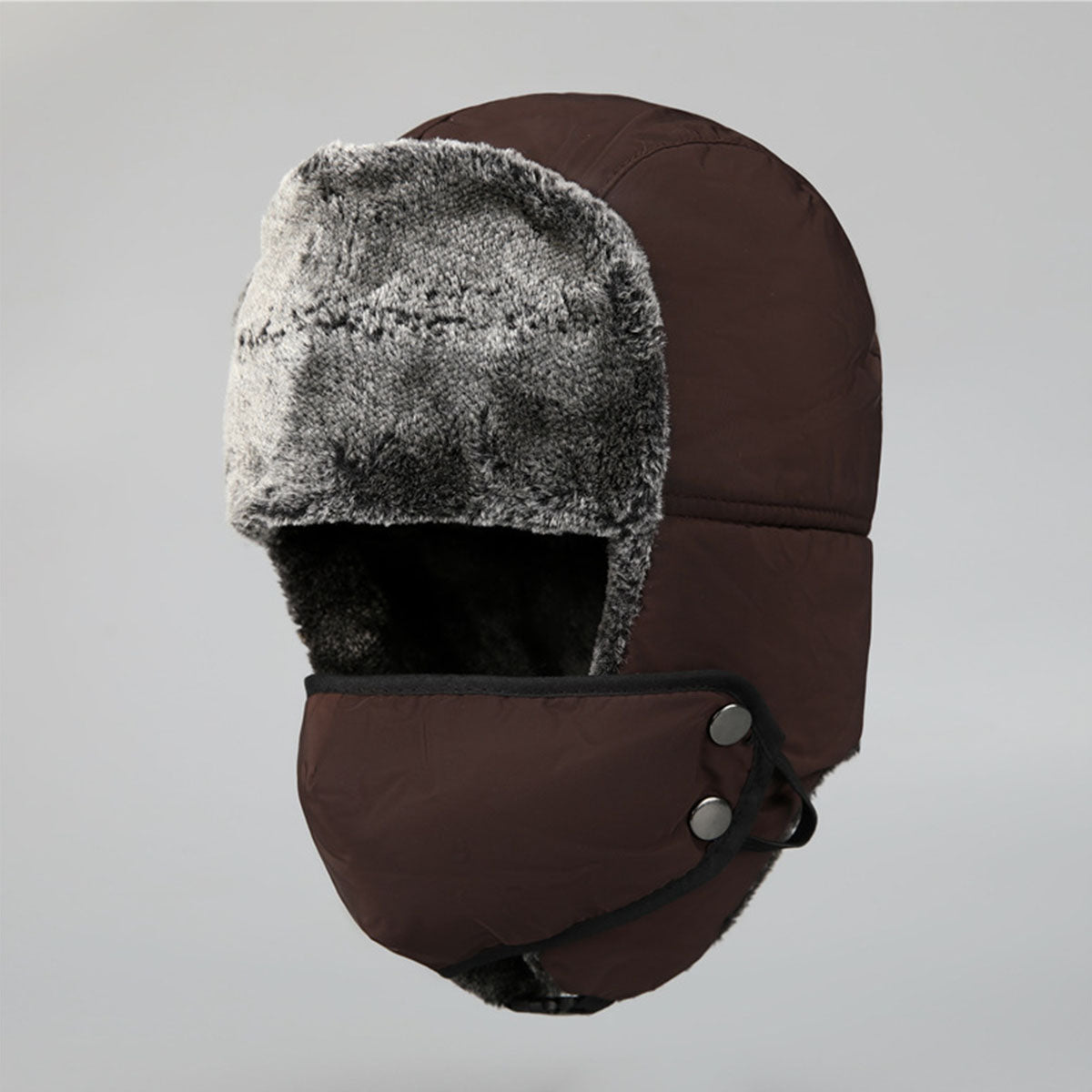 Winter Pilot Hat Ushanka Mens Trapper Hat with Windproof Mask, Russian Trooper Ski Hat for Outdoor Hunting