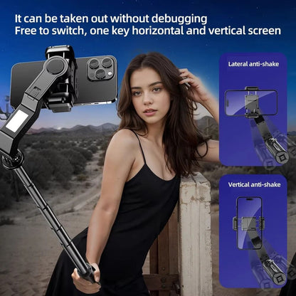 Handheld Gimbal Stabilizer With Tripod Stand And Wireless Remote For IPhone And Android 1