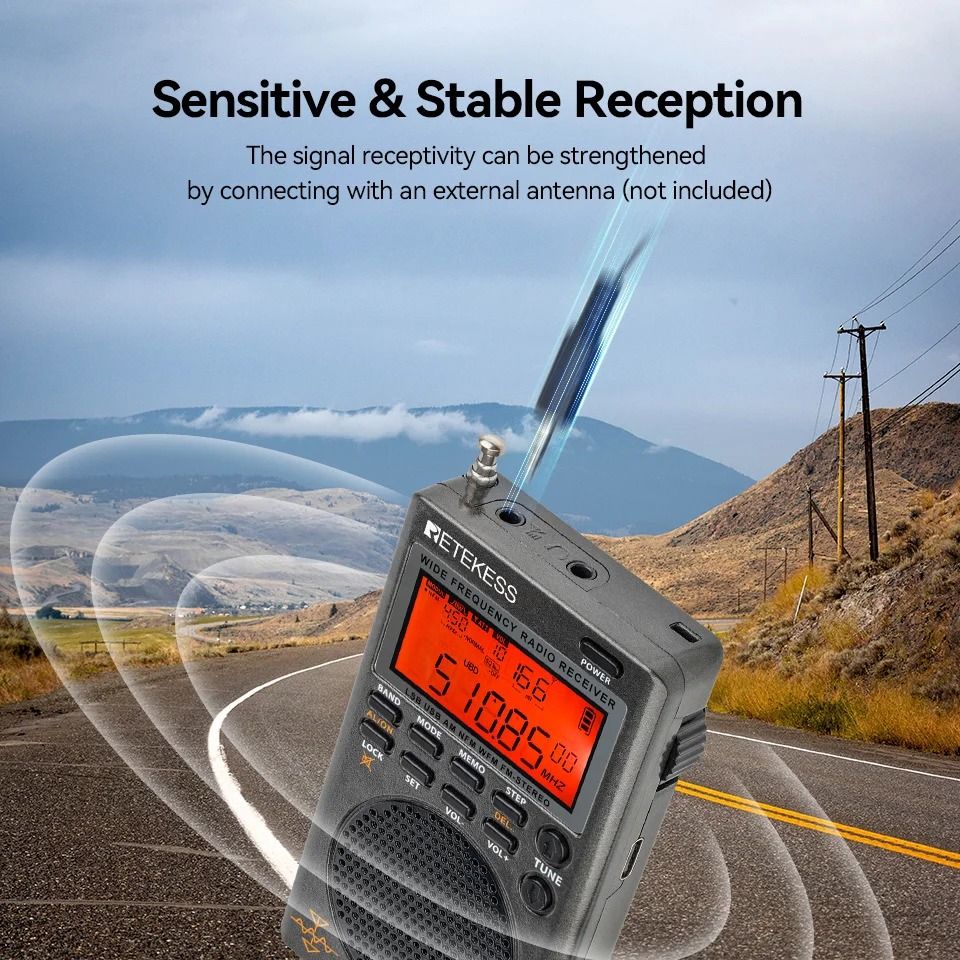 Retekess TR110 Portable Shortwave Radio With AM FM SSB And All Wave Band Receiver 4