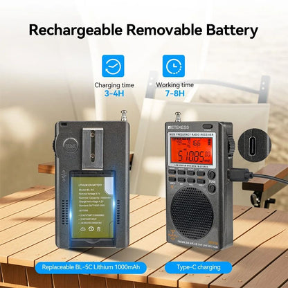 Retekess TR110 Portable Shortwave Radio With AM FM SSB And All Wave Band Receiver 5
