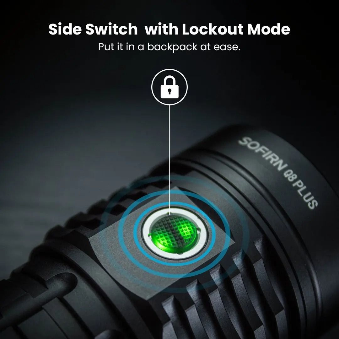 Sofirn Q8 Plus LED Flashlight 16000 Lumen USB C Rechargeable Torch With Reverse Charging 4