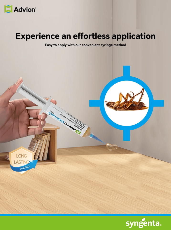 Advion Cockroach Gel Bait Indoor And Outdoor Roach Killer With Applicator Kit 2