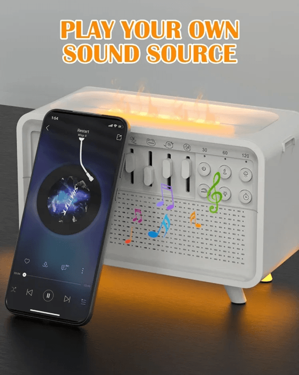 Bluetooth White Noise Machine With Aroma Diffuser Humidifier And Night Light 3