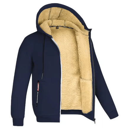 Mens Full Zip Fleece Hoodie Casual Winter Jacket For Sports And Streetwear 9