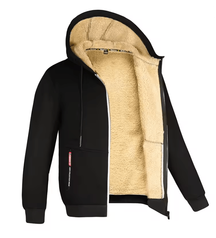 Mens Full Zip Fleece Hoodie Casual Winter Jacket For Sports And Streetwear 2