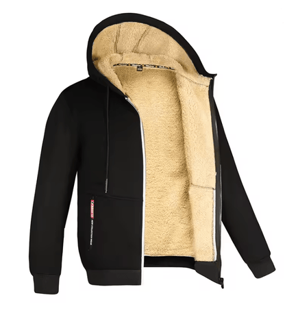 Mens Full Zip Fleece Hoodie Casual Winter Jacket For Sports And Streetwear 2